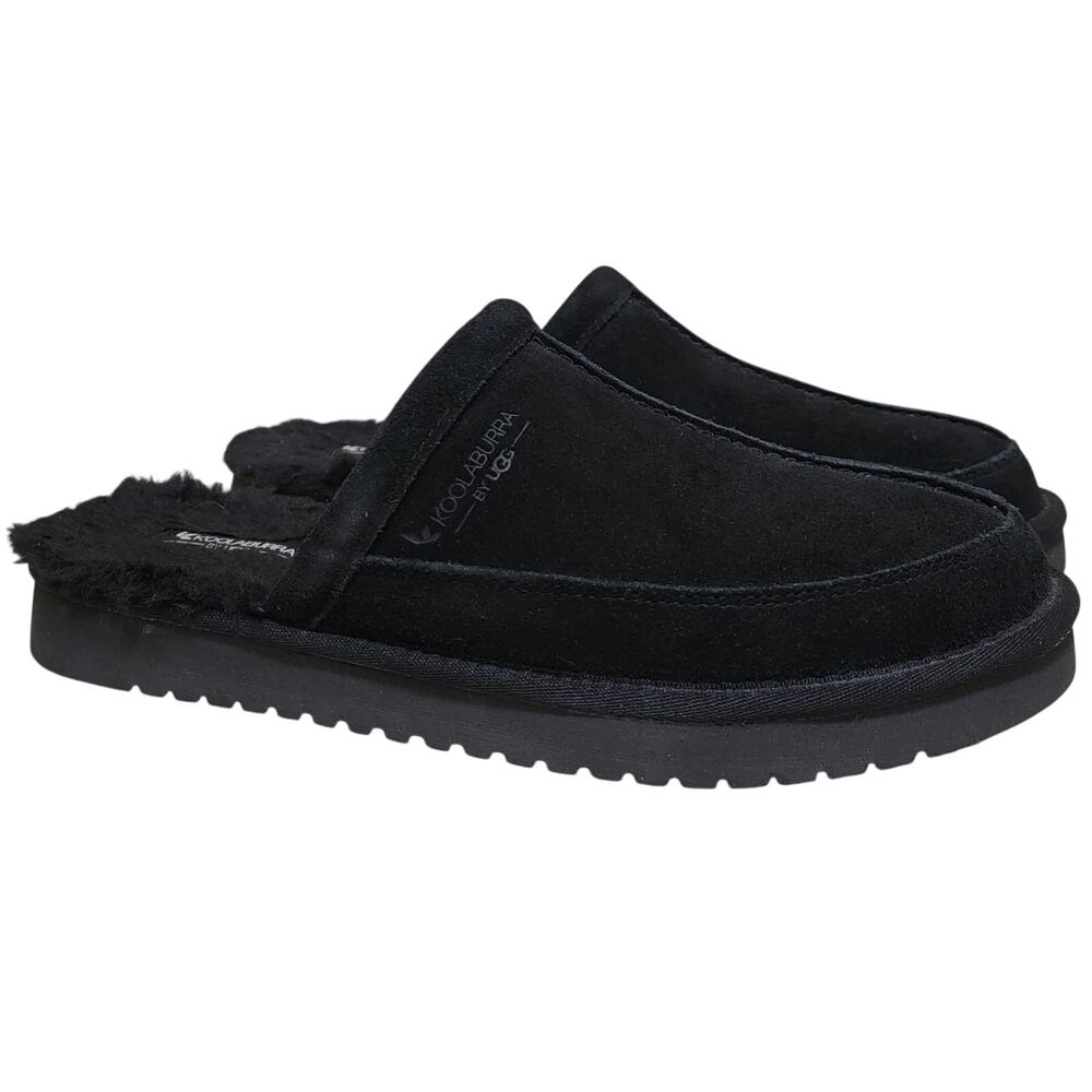 Koolaburra by UGG Men Bordon Scuff Mule Slippers Size US 9 Black Suede